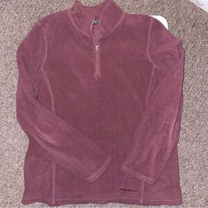 Eddie Bauer Purple Quarter Zip Fleece